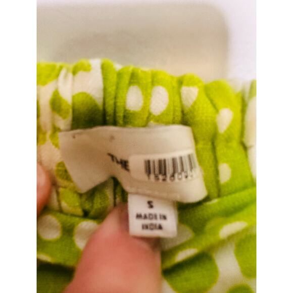 THE ODELLS Neon Green Tropical Linen Blend Loose Wide Leg Anna Pant Size Small - Picture 12 of 14